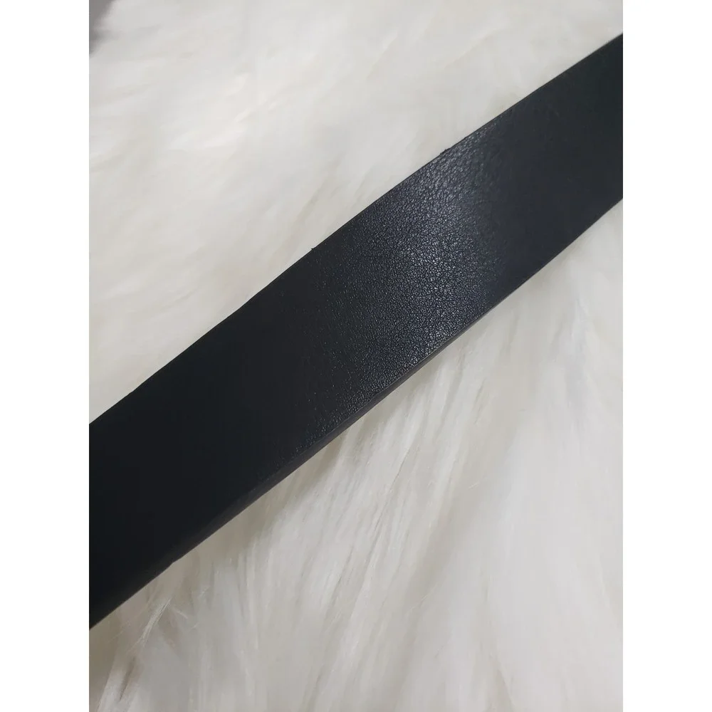 NEW FAUX ALLIGATOR leather REVERSIBLE Black Belt - Men's Size Small 30/32 inches